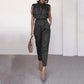 Fashion High Collar Sleeveless Waist Cinching Jumpsuit
