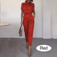 Fashion High Collar Sleeveless Waist Cinching Jumpsuit