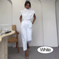 Fashion High Collar Sleeveless Waist Cinching Jumpsuit