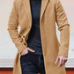 Men's Single Row Buckle Solid Color Jacket