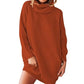 Women’s Solid Color Turtleneck Sweater Dress