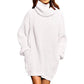 Women’s Solid Color Turtleneck Sweater Dress