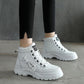 🍂Autumn and winter new styles❄️Women's Waterproof Lace-Up Warm Ankle Boots