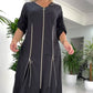 50%OFF💥Women's Fashion Zipper Front Long Dress