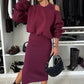 🍁💖Women's Top & Sleeveless Dress 2-piece Set