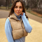 🎁Last Day 50% Off🔥Women's Solid High Neck Zip Up Puffer Vest