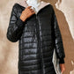 Women's Quilted Hooded Warm Winter Coat with Zipper