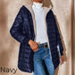 Women's Quilted Hooded Warm Winter Coat with Zipper