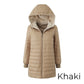 Women's Quilted Hooded Warm Winter Coat with Zipper