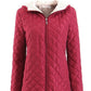 Women's Winter Warm Zip Up Hooded Jacket