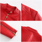 Women's Slim Short PU Leather Jacket