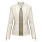 Women's Slim Short PU Leather Jacket