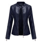 Women's Slim Short PU Leather Jacket