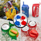 Beverage can lid with straw for children