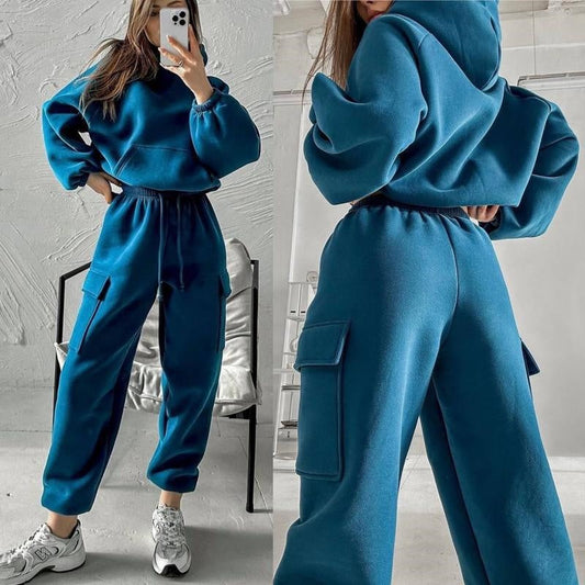 Women's Casual Hoodie & Pants 2-Piece Set