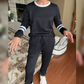 ⏰Last Day Sale 55% Off💃Women’s 2-Piece Crewneck Color-Block Sweatsuit