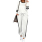 ⏰Last Day Sale 55% Off💃Women’s 2-Piece Crewneck Color-Block Sweatsuit