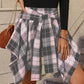 💖What should I wear tomorrow?💖Women's Plaid High Waisted Pleated Skirt