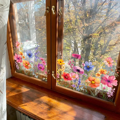 💗Hot Sell 49% Off💐Colorful Floral Bouquet Window Sticker🖼️(Cut to size freely)