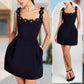 Women's Elegant Floral Square Neck Pocket Dress
