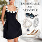 Women's Elegant Floral Square Neck Pocket Dress