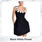 Women's Elegant Floral Square Neck Pocket Dress