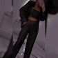 🌟👠Must-Have for Shiny Partiest✨ Dazzling Blazer & Wide-Leg Pants, Stylish and Grand, Perfect for Parties!