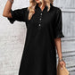 Women's Elegant Shirt Dress with Ruffle Sleeves