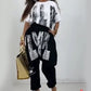 Women's Two-Piece Casual Letter Print Outfit