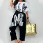 Women's Two-Piece Casual Letter Print Outfit