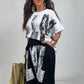 Women's Two-Piece Casual Letter Print Outfit