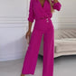 💕Limited Time 50% Off💕Women's V-Neck Solid Color Casual Commuting Set