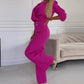 💕Limited Time 50% Off💕Women's V-Neck Solid Color Casual Commuting Set