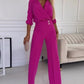 💕Limited Time 50% Off💕Women's V-Neck Solid Color Casual Commuting Set