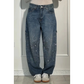 🔥Limited-time offer-Rhinestone-Embellished Straight-Leg Jeans