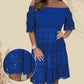 🔥Factory Direct Sales🔥Women's lace hollow layered elegant off-shoulder dress
