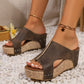 Women's Wedge Sandals with Studded Details