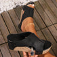 Women's Wedge Sandals with Studded Details