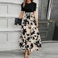 🔥Women's Summer Dress High Waist Short Sleeve Round Neck Floral💗✨Embrace The Elegance