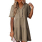 🔥🔥2026 Summer Hot Sale 49% OFF🌈Women's V Neck Ruffle Casual A-Line Flowy Swing Shift Dress