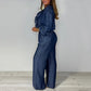 🌸Spring Specials💐Women's Tiered Long-Sleeve Tops ＆ Wide-Leg Pants Set