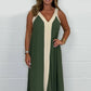 ⏳ Limited time 50% off! 💥Women's V-Neck Sleeveless Color Block Maxi Dress