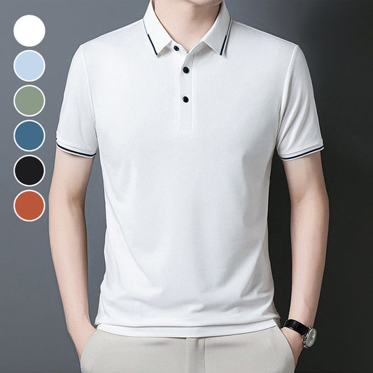 ✈️T short-sleeved shirt with cuffs for business casual men