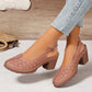 🏖️Summer Hot Sale 50% OFF🌼Women's Fashion Hollow Out Chunky High Heel Sandals