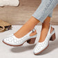 🏖️Summer Hot Sale 50% OFF🌼Women's Fashion Hollow Out Chunky High Heel Sandals