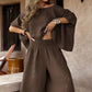 ⏳Time-limited Special💕Women's Causal Off Shoulder Top ＆ Wide-Leg Pants Two-Piece Set