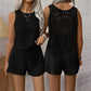 Women's Casual Sleeveless Top Shorts 2-Piece Set
