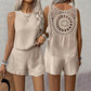 Women's Casual Sleeveless Top Shorts 2-Piece Set