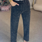 🔥Limited-time offer-Rhinestone-Embellished Straight-Leg Jeans