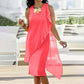 👗 Women's Summer Elegant Round Neck Asymmetric Mesh Sleeveless Dress– Feminine, Comfortable & Beautifully Elegant✨